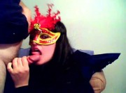 pompino con ingoio e sull viso da un amico